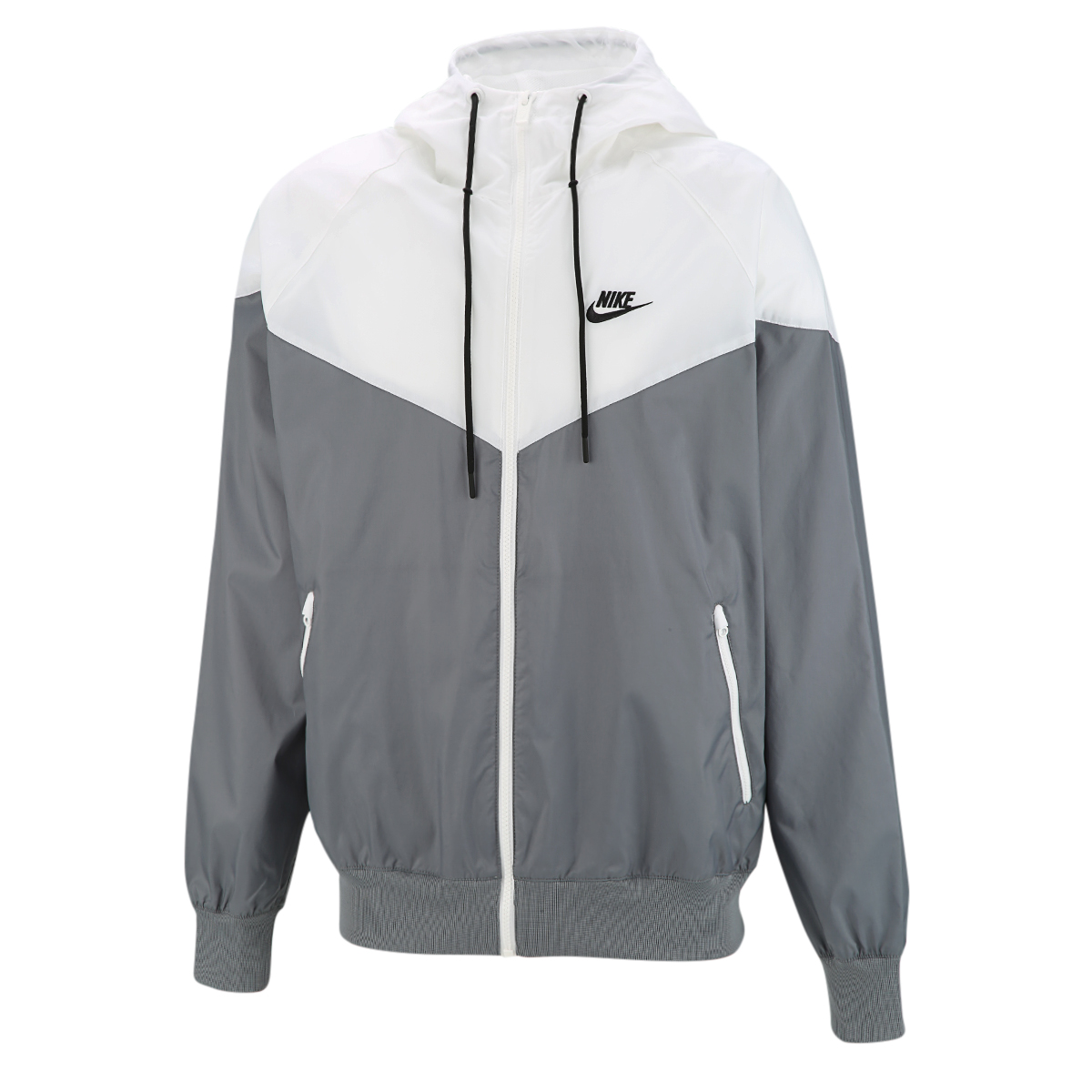 campera nike gris y blanco