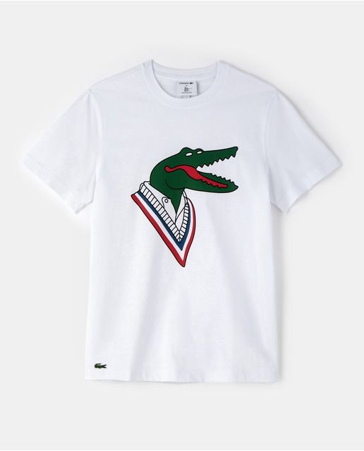 camiseta lacoste blanco